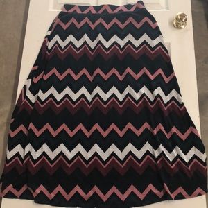 Riley + James Chevron Maxi Skirt